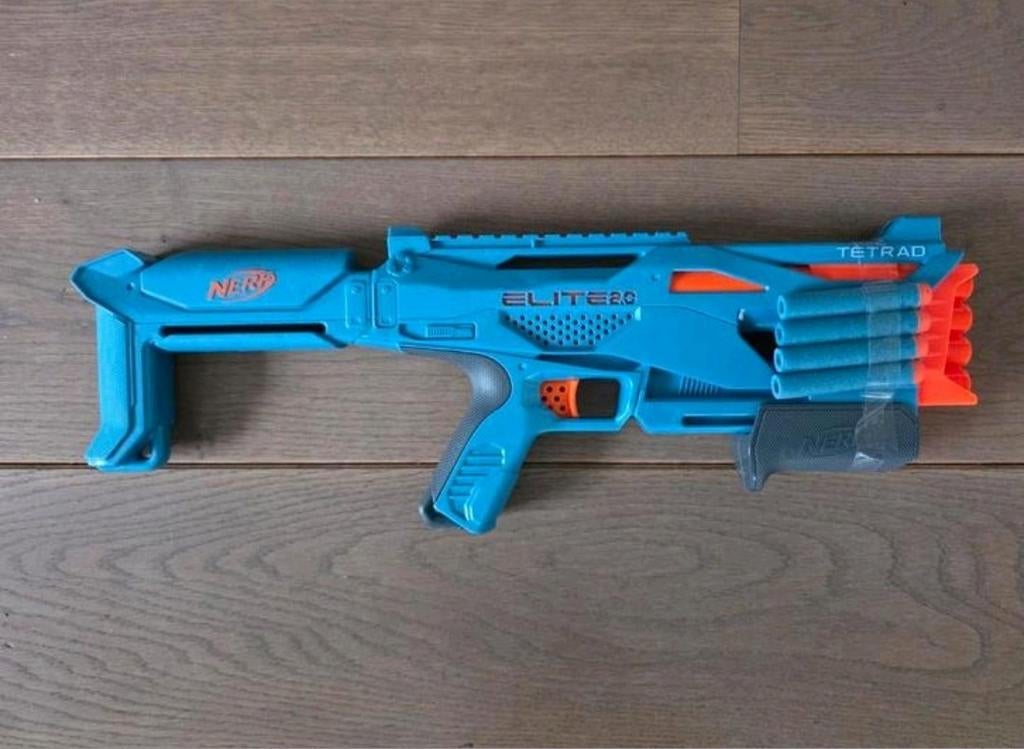 NERF gun elite 2.0 Tetrad QS4 NIEUW, Enlèvement ou Envoi, Neuf