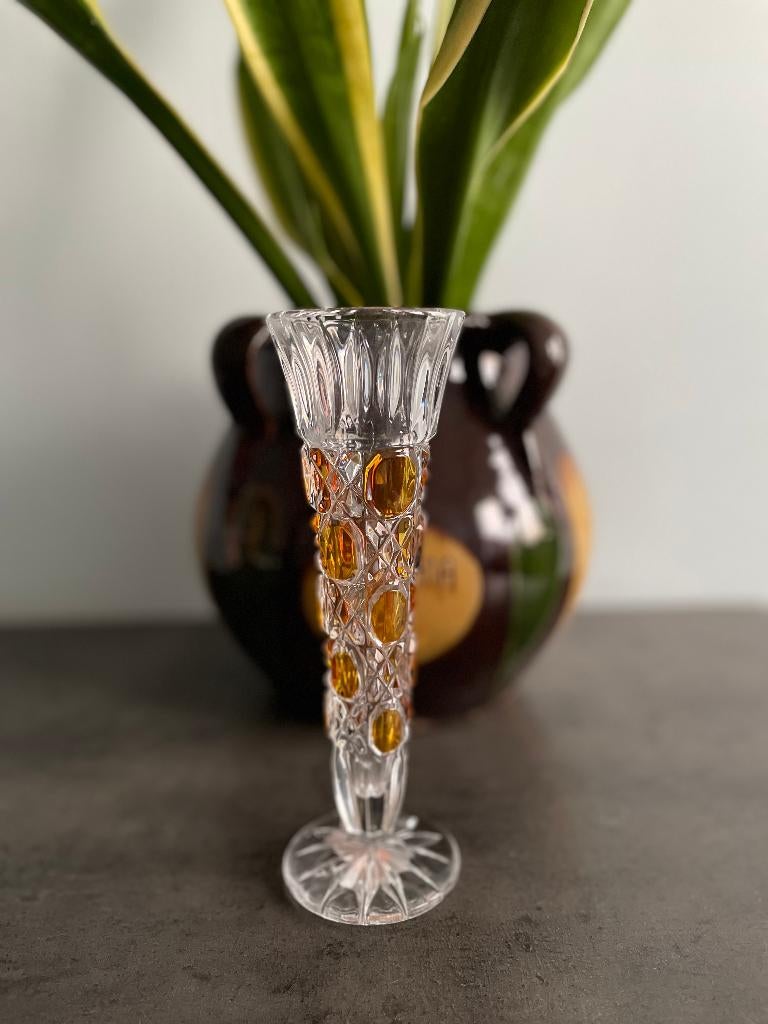 Vase à boutons en cristal vintage Anna Hütte, Enlèvement