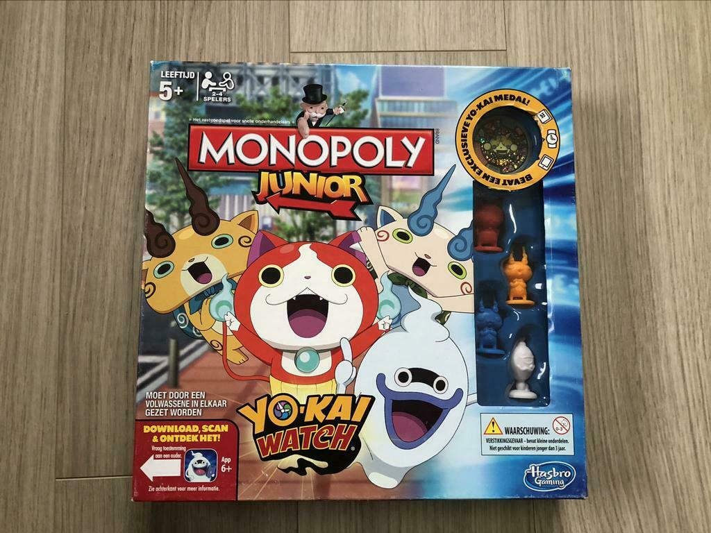 Monopoly Junior Yo-Kai Watch gezelschapsspel, Trois ou quatre joueurs, Enlèvement, Utilisé, Hasbro