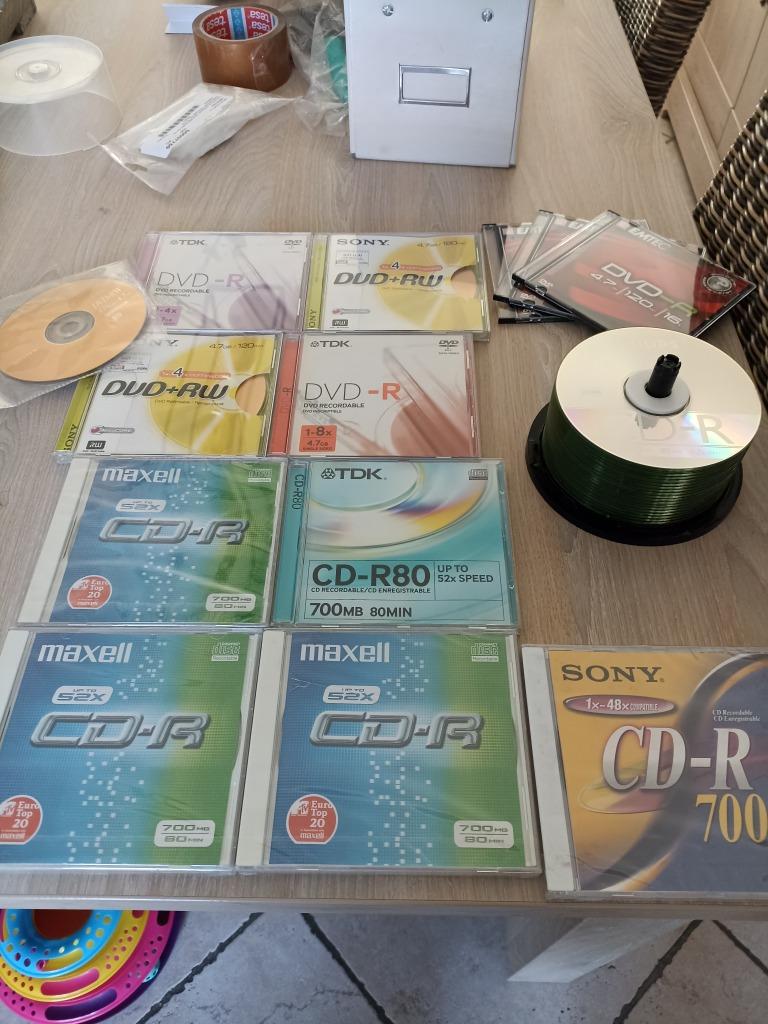 CD-R Philips + DVD -R, Sony et TDK, Herschrijfbaar, Cd, Nieuw