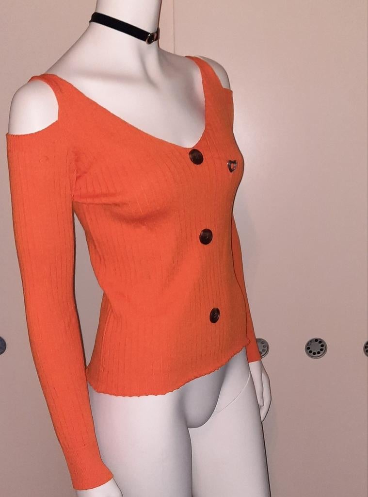 Pull Shein/manches longues « M », Vêtements | Femmes, Pulls & Gilets, Taille 38/40 (M), Enlèvement ou Envoi, Comme neuf, Orange