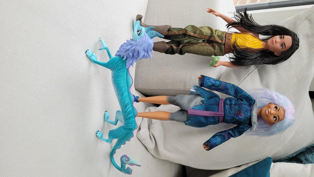 Lot de poupées Raya et Sisu + dragon, Enlèvement, Comme neuf, Autres types