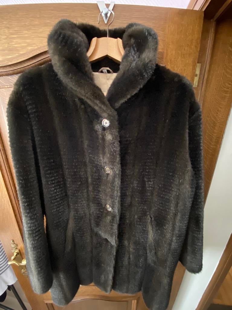Nepbont winterjas, Kleding | Dames, Ophalen, Zo goed als nieuw, Maat 46/48 (XL) of groter