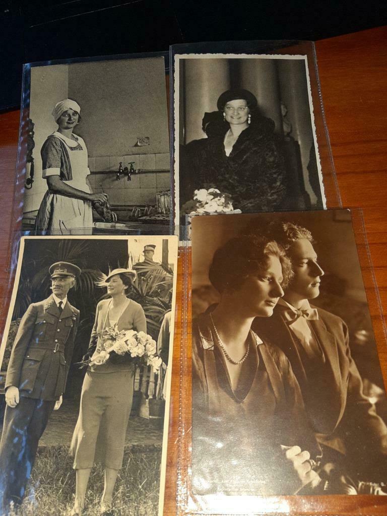 7 prachtige PK Koningin Astrid / Koning Leopold III, Ophalen of Verzenden, Zo goed als nieuw, Kaart, Foto of Prent