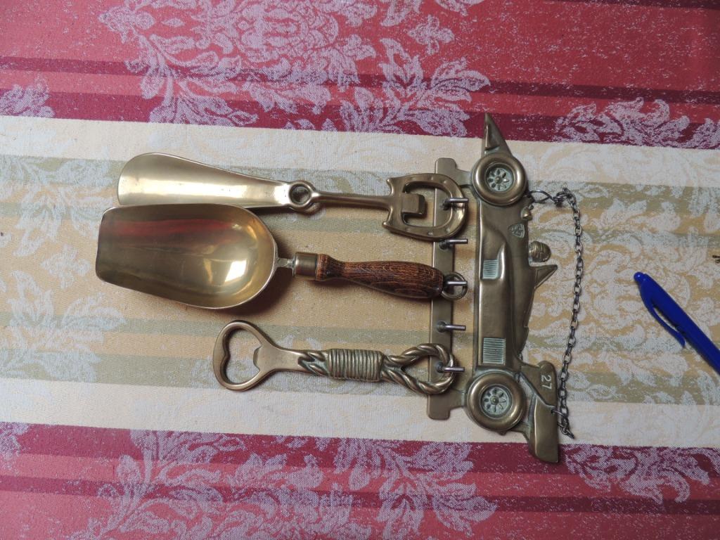 vintage schoenlepel messing, Antiek en Kunst, Ophalen, Koper