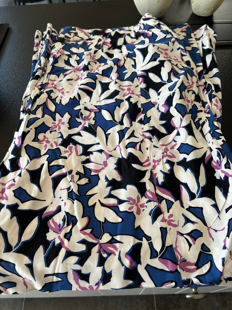 Nouveau magnifique pantalon imprimé noir/bleu taille 50, Taille 46/48 (XL) ou plus grande, Enlèvement ou Envoi, Longs, Noir
