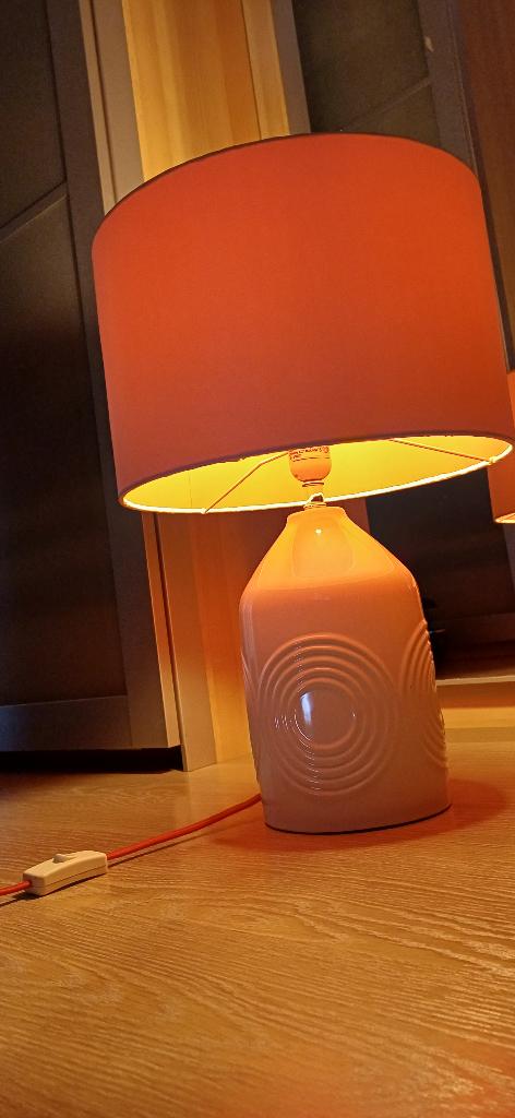 Tafellamp wit-rood sfeerverlichting, Ophalen, Gebruikt, Overige materialen