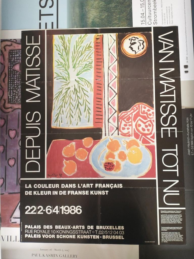 Depuis Matisse 1986 affiche, Enlèvement ou Envoi, Utilisé
