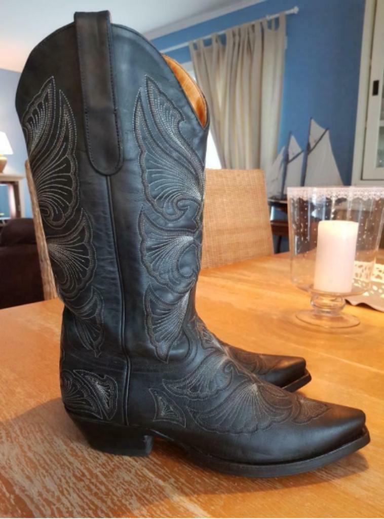 Santiag The Old Gringo cuir noir, Bottes, Enlèvement ou Envoi, Porté, Noir