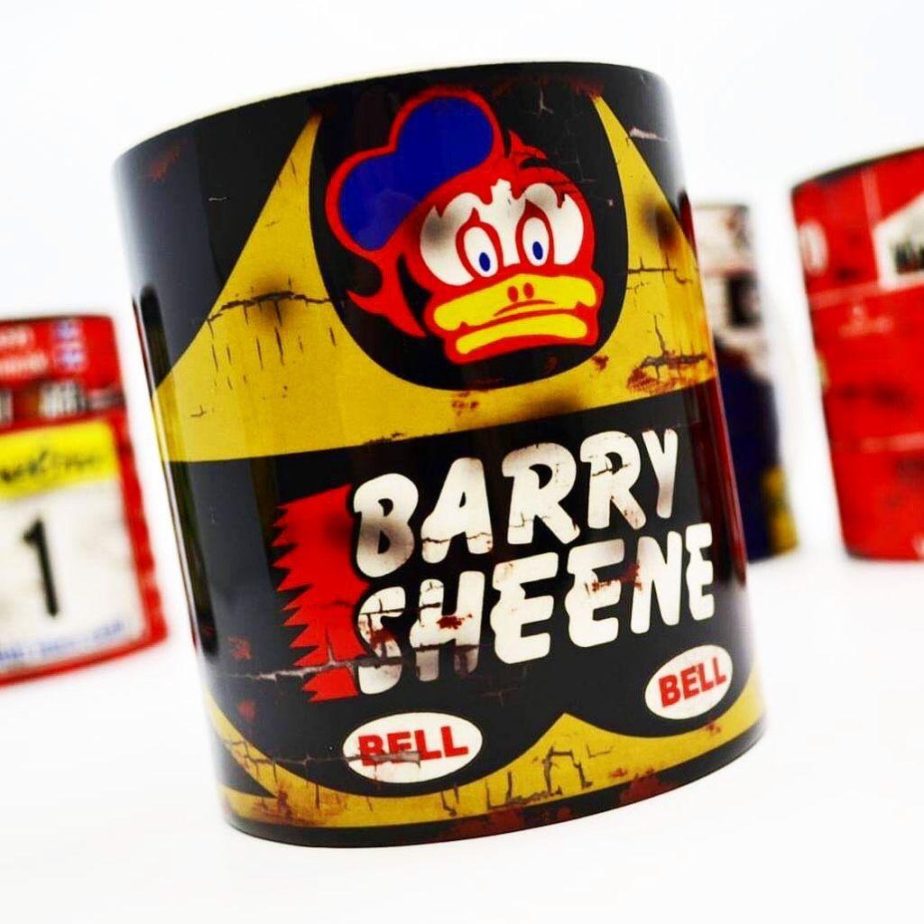 Barry Sheene Helmet mok Vintage Suzuki Bell Moto GP, Enlèvement ou Envoi, Neuf, Motos