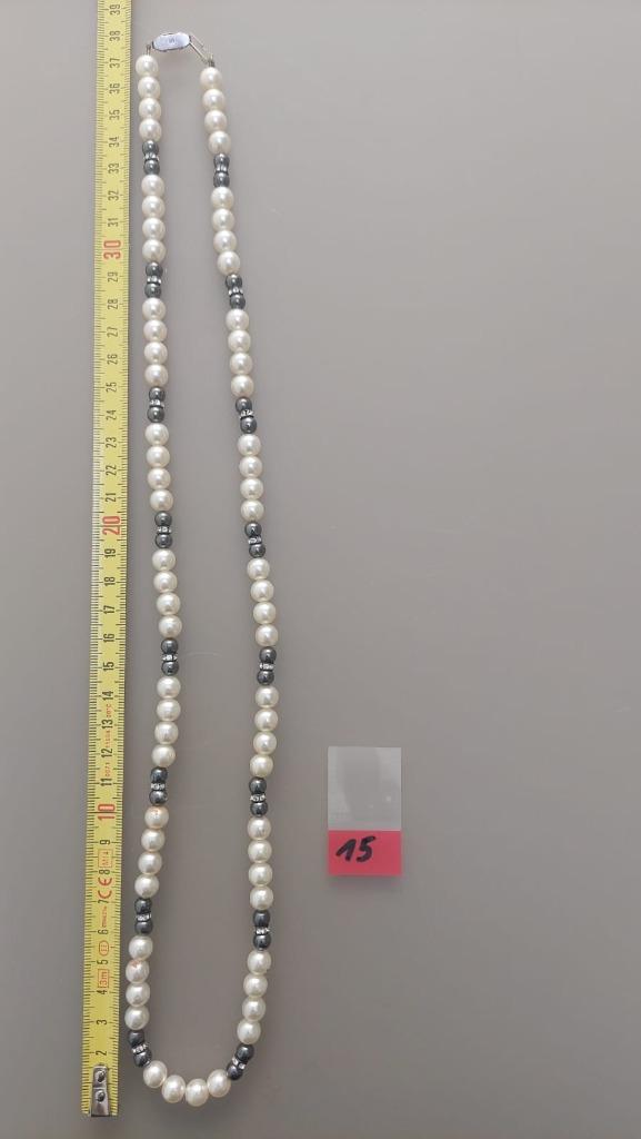 Parelketting Perlas Sureda Manacor Mallorca L38cm, Ophalen of Verzenden, Nieuw, Grijs
