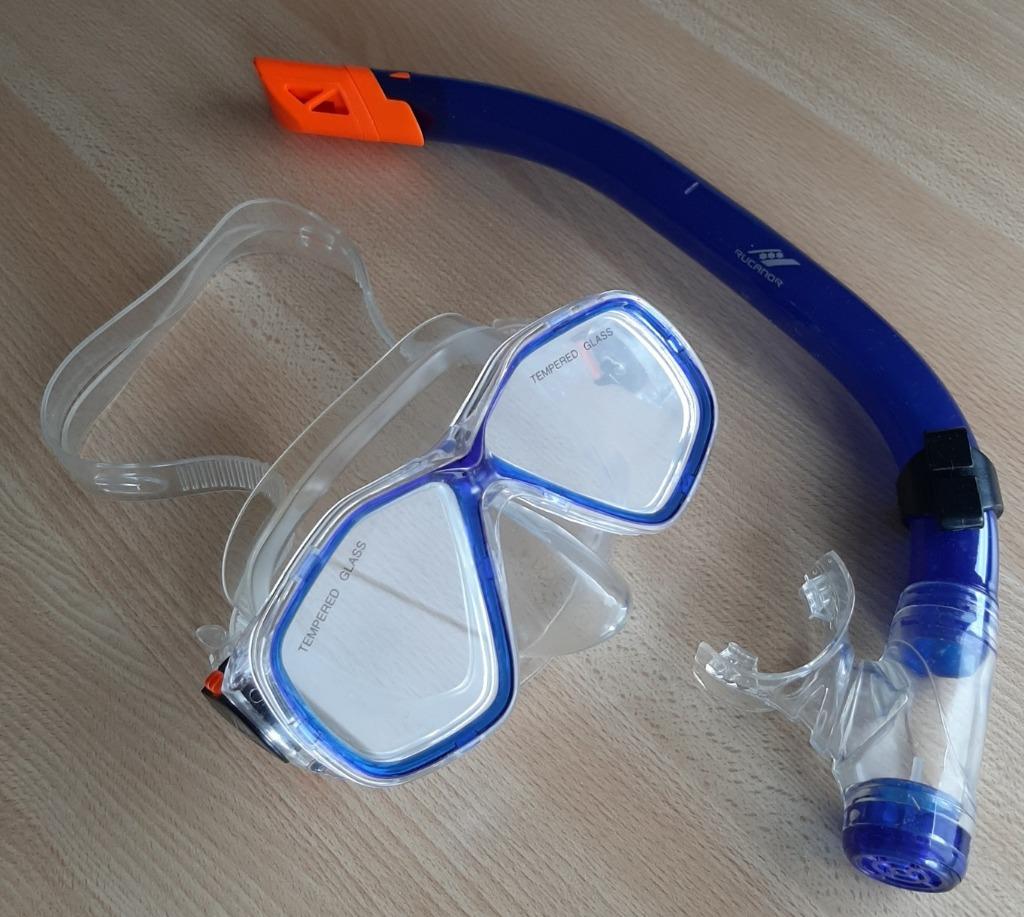 Set snorkel en duikbril Rucanor Junior +  set duikringen, Watersport en Boten, Duiken, Ophalen, Nieuw, Duikbril of Snorkel