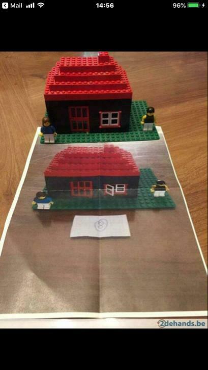 Lego huisje zonder plan denk 1980 met 2 poppetjes. 12€. Zak8, Ophalen, Lego