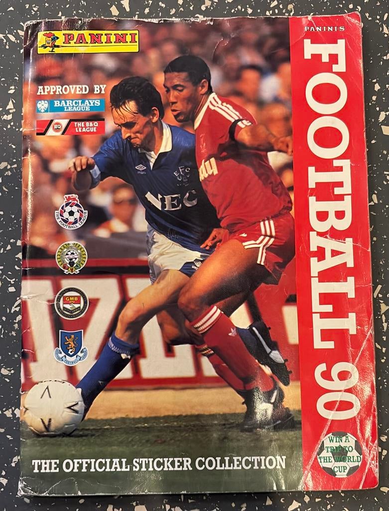 Panini football 90 premier league compleet, Enlèvement ou Envoi, Utilisé
