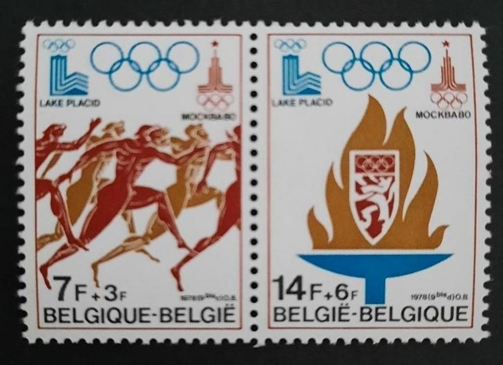 Belgique : COB 1915/16 ** Jeux olympiques de 1978., Sans timbre, Neuf, Enlèvement ou Envoi, Non oblitéré