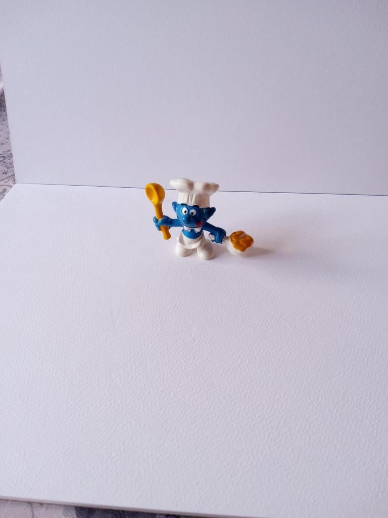 Verffout van Smurf Cook, Verzamelen, Ophalen of Verzenden, Gebruikt, Poppetje, Figuurtje of Knuffel