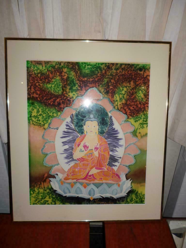 Zeer mooi ingekaderde aquarel VERMEULEN Bouda of andere ?, Antiek en Kunst, Kunst | Schilderijen | Klassiek, Ophalen of Verzenden