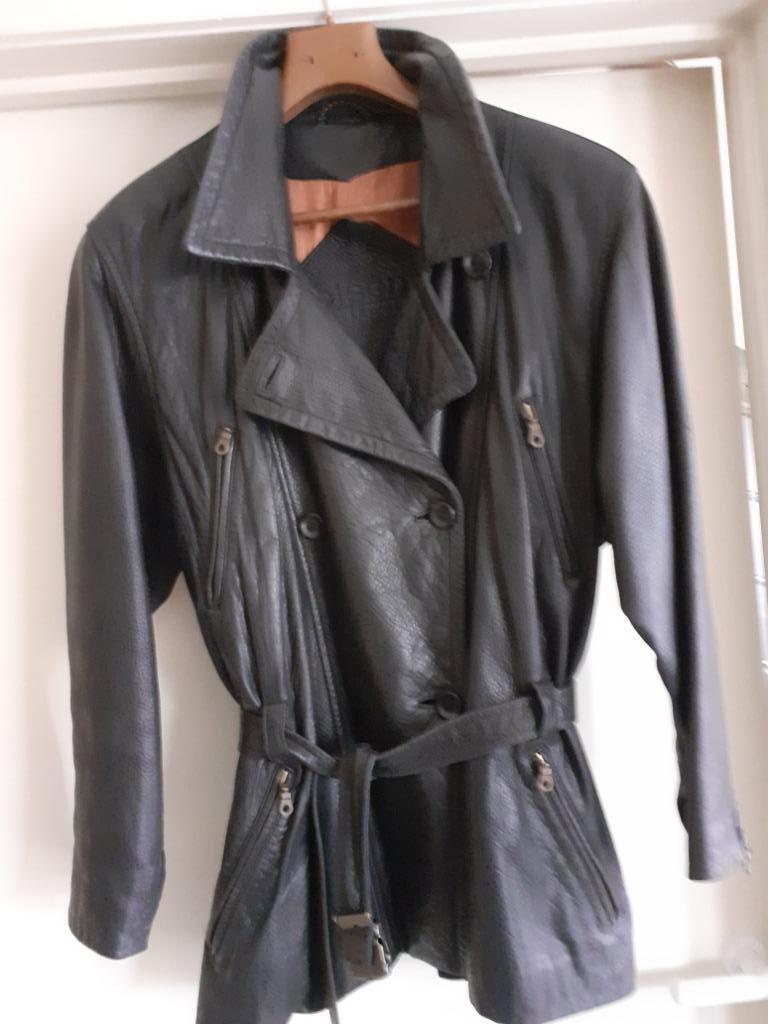 Lederen sportieve vest, Enlèvement ou Envoi, Porté, Noir, Taille 42/44 (L)