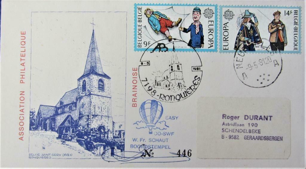 FDC FOLKLORE/CARNAVAL- LUCHTBALLON, Ophalen of Verzenden, Gestempeld, Overige thema's