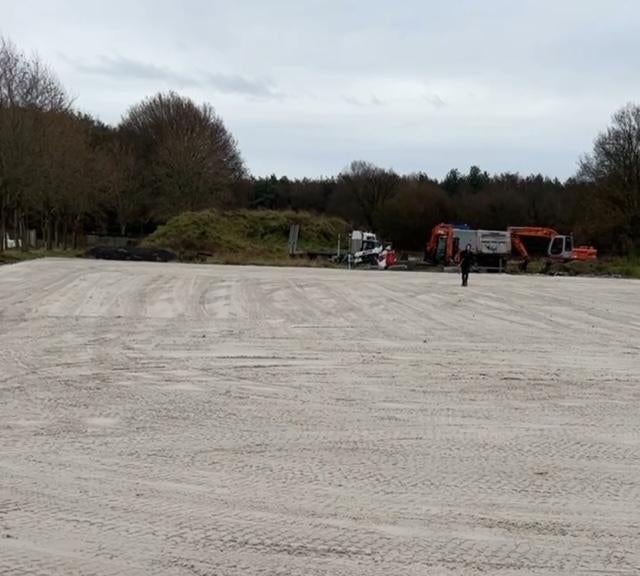 Paarden piste zand