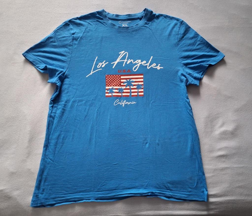Te koop nieuw blauw T-shirt van Primark met print (maat: XL), Vêtements | Hommes, T-shirts, Neuf, Enlèvement ou Envoi, Cedar Wood State