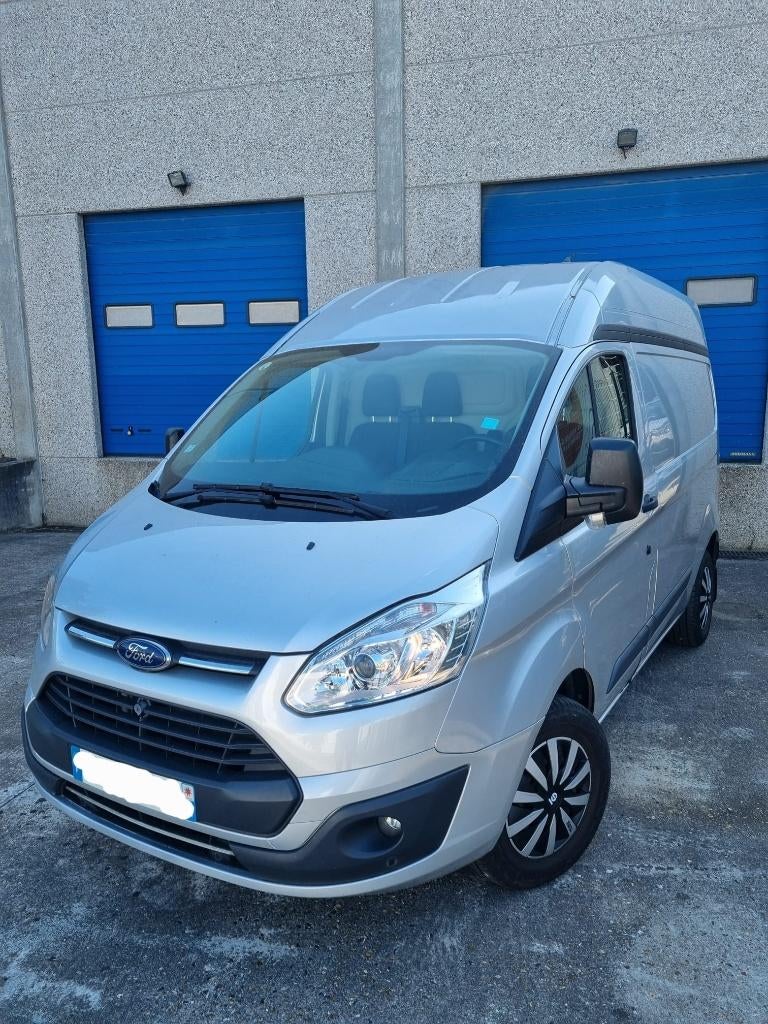 Ford transit custom l1h2 2.0 ecoblue 105 ch, Auto's, Voorwielaandrijving, 4 deurs, Stof, Zwart