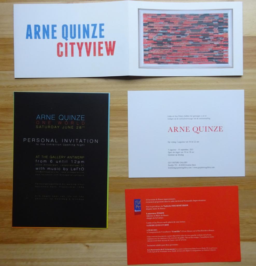 Arne Quinze / 4 folders-invitaties, Ophalen of Verzenden, Zo goed als nieuw