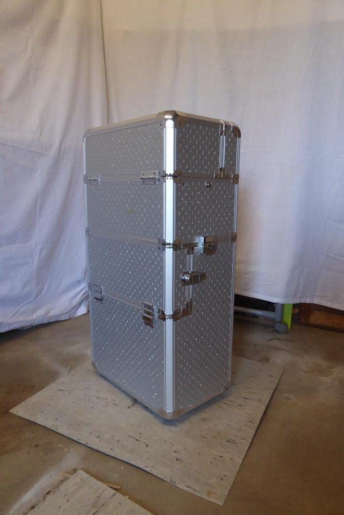 Malette trolley de maquillage 2 en 1 + accessoires, Enlèvement, Comme neuf, Argent, Accessoires