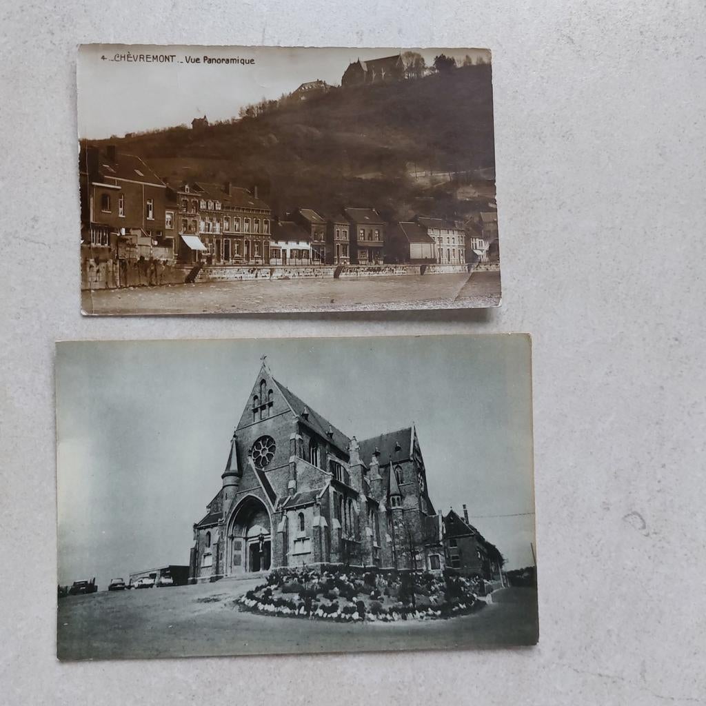 2 oude postkaarten van Chèvremont, Enlèvement ou Envoi
