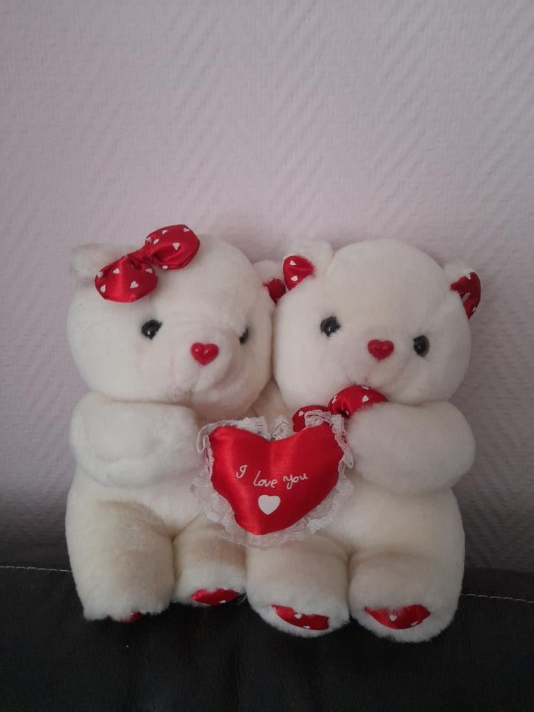 Liefdesduo van teddyberen, Ophalen of Verzenden, Zo goed als nieuw