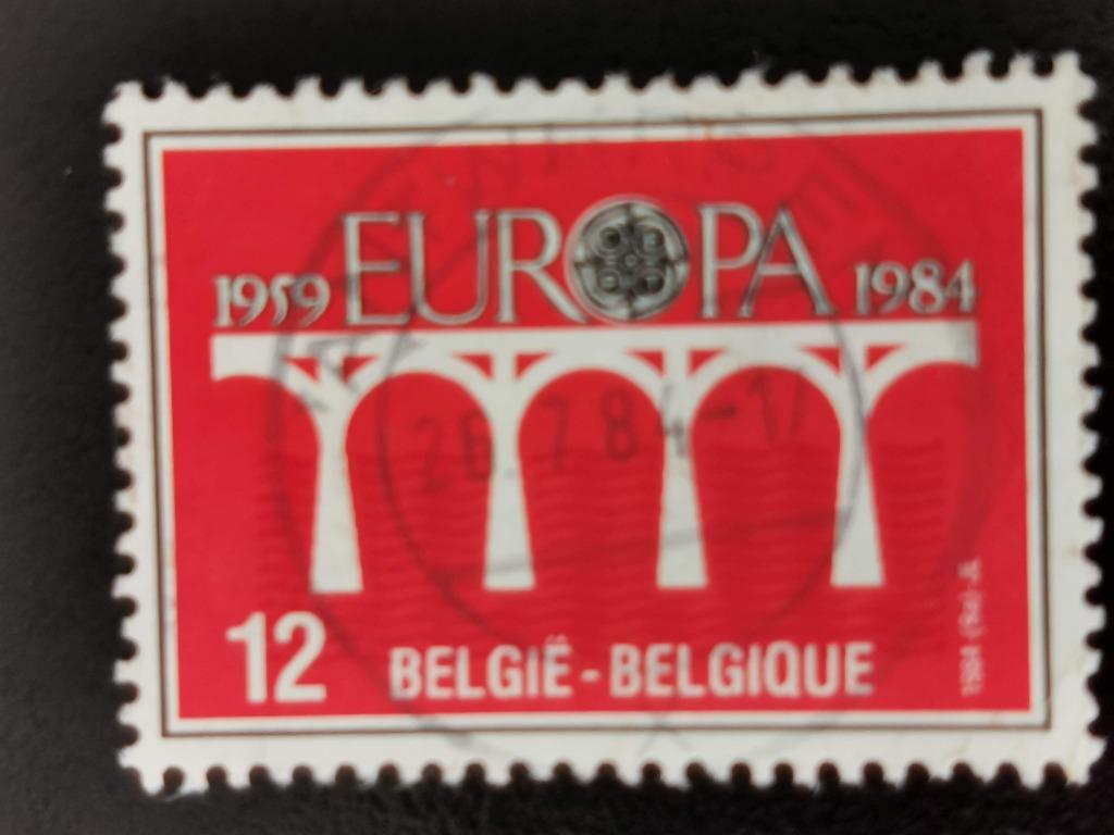 Belgie 1984 - Europa CEPT - bruggen, Postzegels en Munten, Postzegels | Europa | België, Ophalen of Verzenden, Gestempeld, Europa