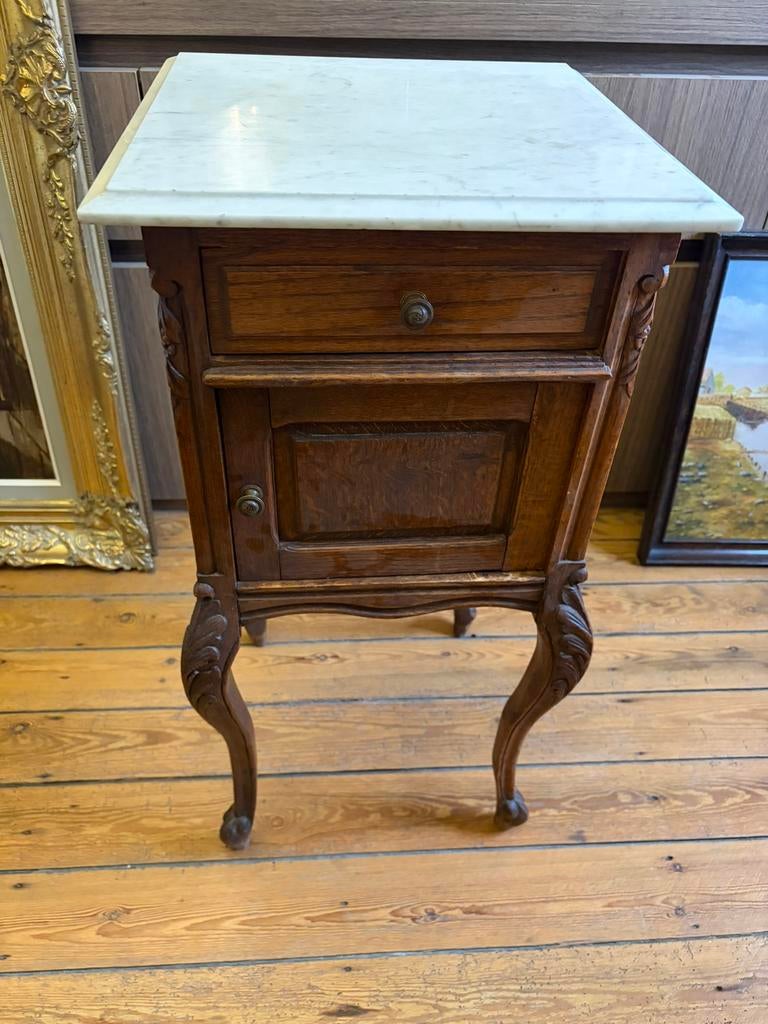 Table de chevet avec plateau en marbre, 70 cm ou plus, Comme neuf, Moins de 45 cm, Enlèvement