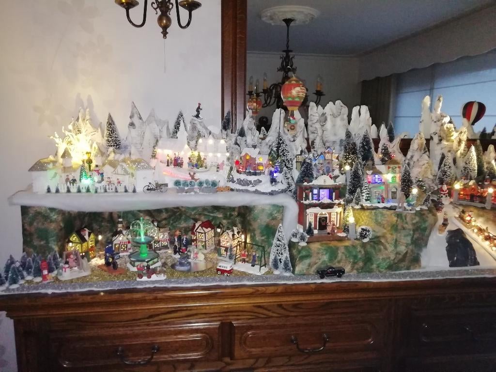 mooi kerstdorp, Hobby en Vrije tijd, Ophalen, Zo goed als nieuw, Knutselwerk