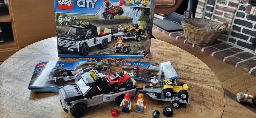 Lego City 60148 ATV Race Team 2017, Ophalen of Verzenden, Zo goed als nieuw, Complete set, Lego