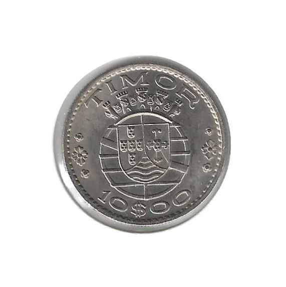Timor, 10 Escudos 1970., Enlèvement ou Envoi, Asie du Sud Est, Monnaie en vrac