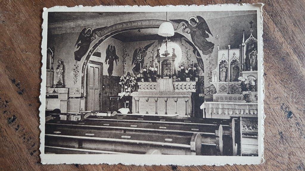 Postkaart Minderhout Mariaveld Kapel, Verzamelen, Ophalen of Verzenden, 1940 tot 1960, Ongelopen, Antwerpen