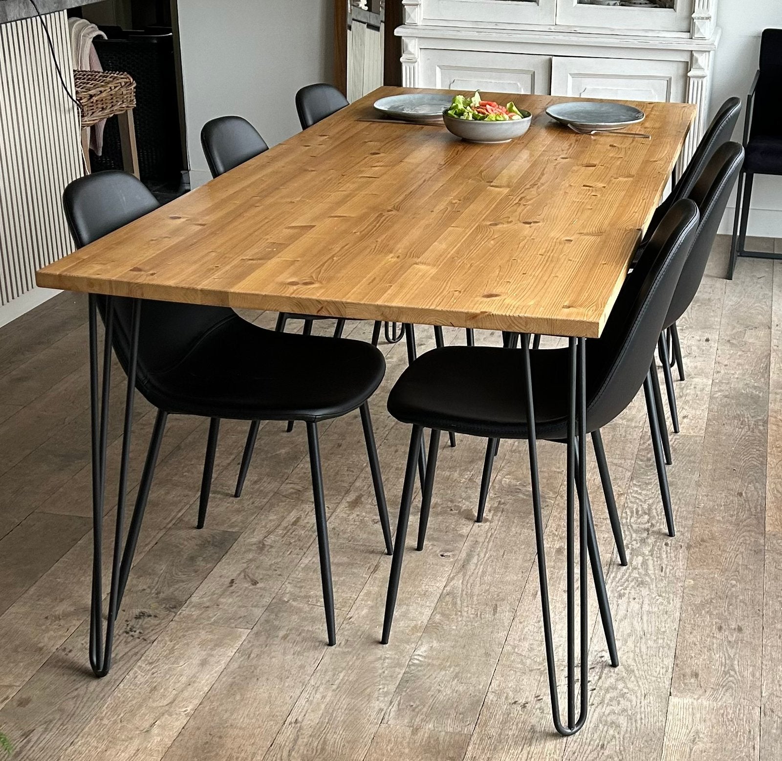 Tafel hout/staal Allon dery, Ophalen, Overige materialen, Gebruikt, 100 tot 150 cm