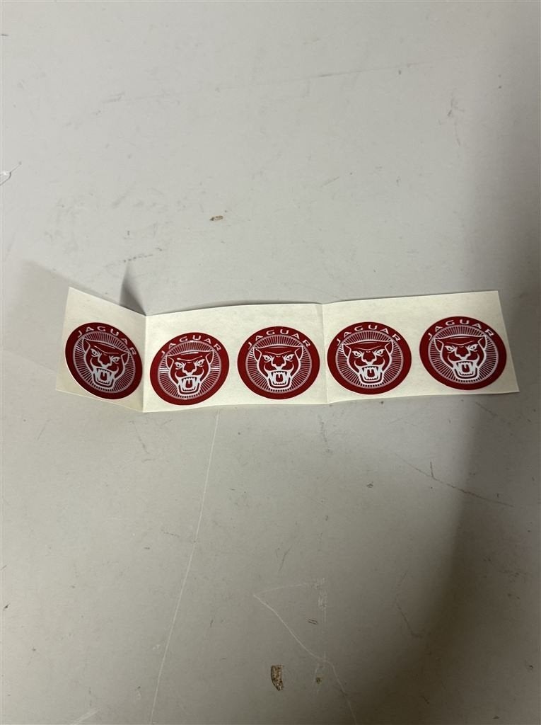 Jaguar Sticker - Rood - Zeldzaam - Set van 5, Autos : Divers, Autocollants de voiture, Enlèvement ou Envoi