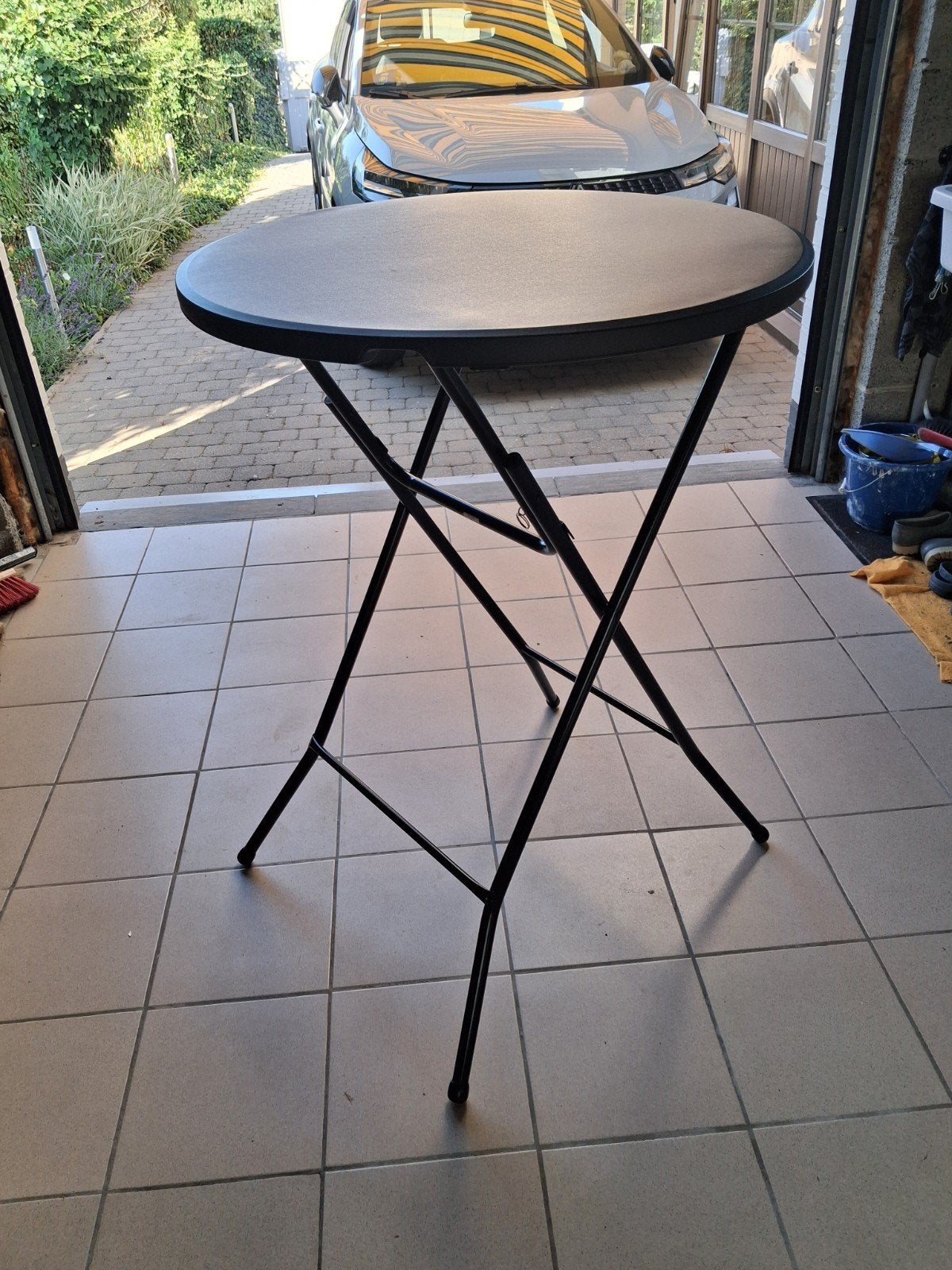 table de jardin en acier noir, neuve, Enlèvement ou Envoi