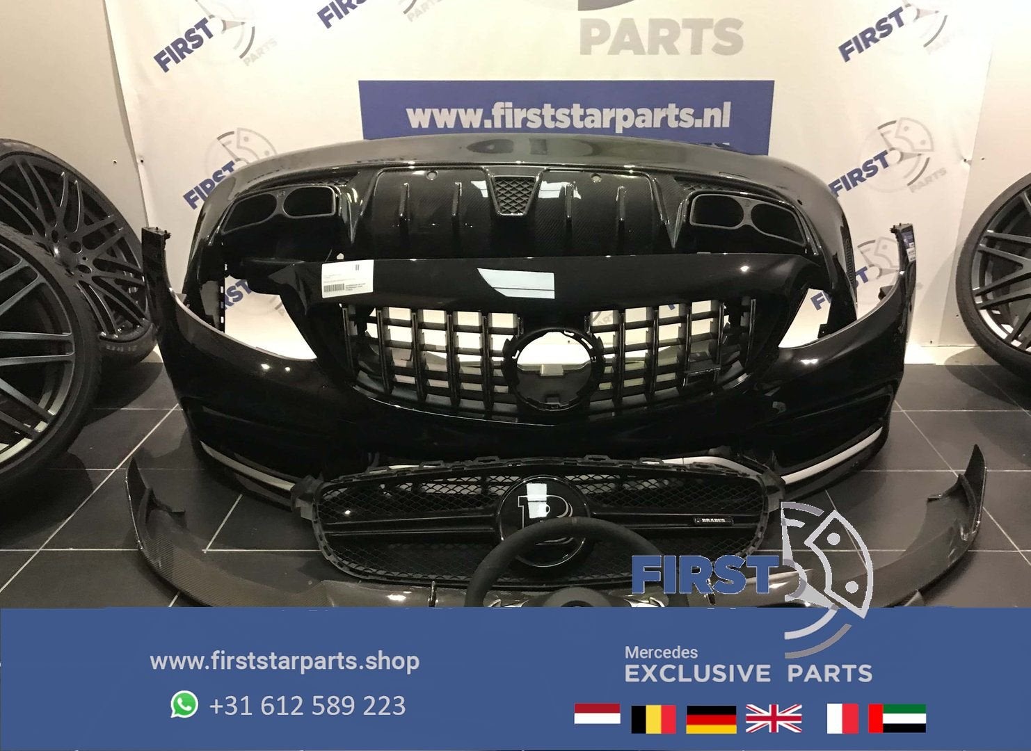 W205 C63 BRABUS 600 COMPLEET PAKKET Mercedes C Klasse 63 AMG, Gebruikt, -, Ophalen of Verzenden, Bumper