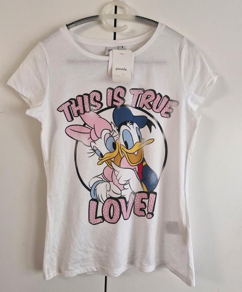 🩷 Disney Donald & Daisy Duck Tshirt, Disney, Wit, Nieuw, Ophalen of Verzenden