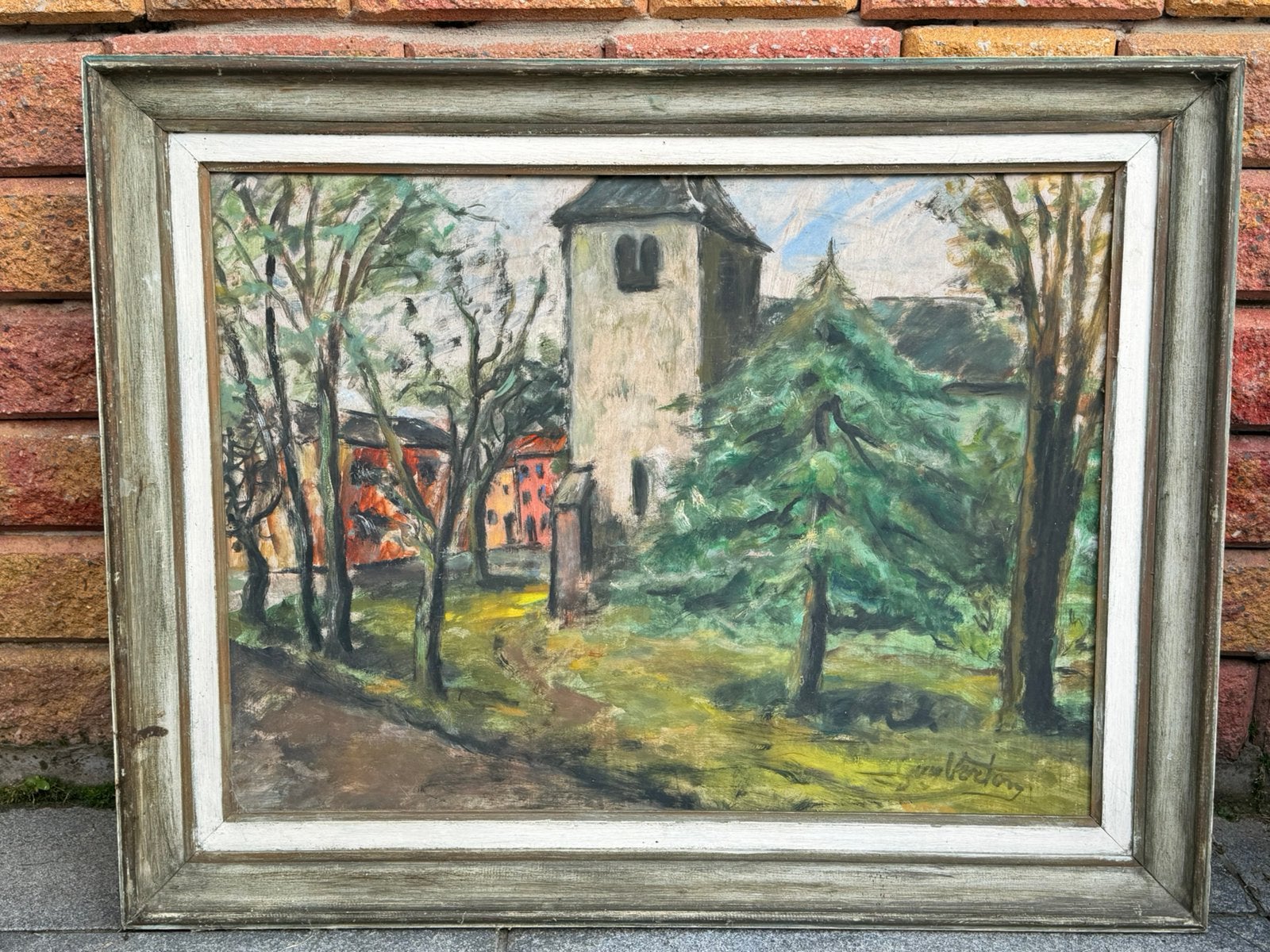 Peinture à l’huile, Antiquités & Art, Enlèvement ou Envoi, Expressionniste, Paysage urbain / rural, Toile