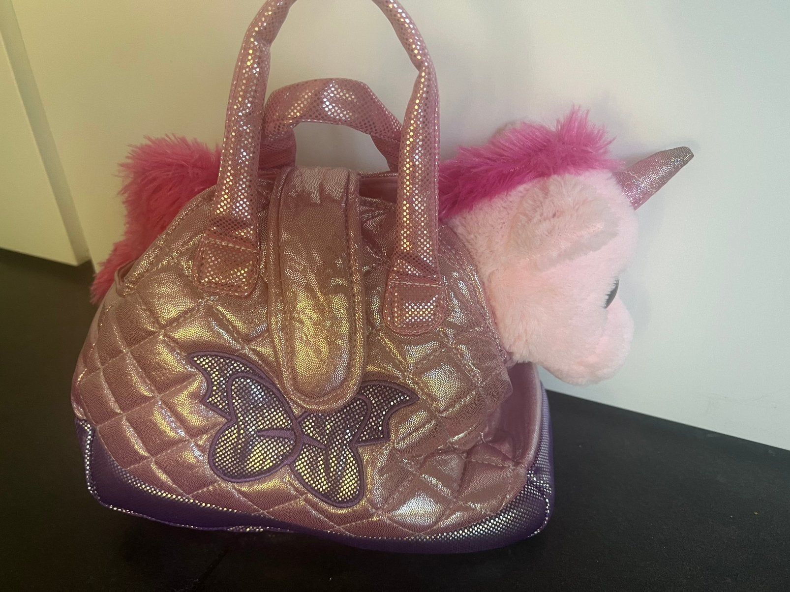 Eenhoorn knuffel in draagtas, Enfants & Bébés, Jouets | Peluches, Enlèvement, Comme neuf, Licorne