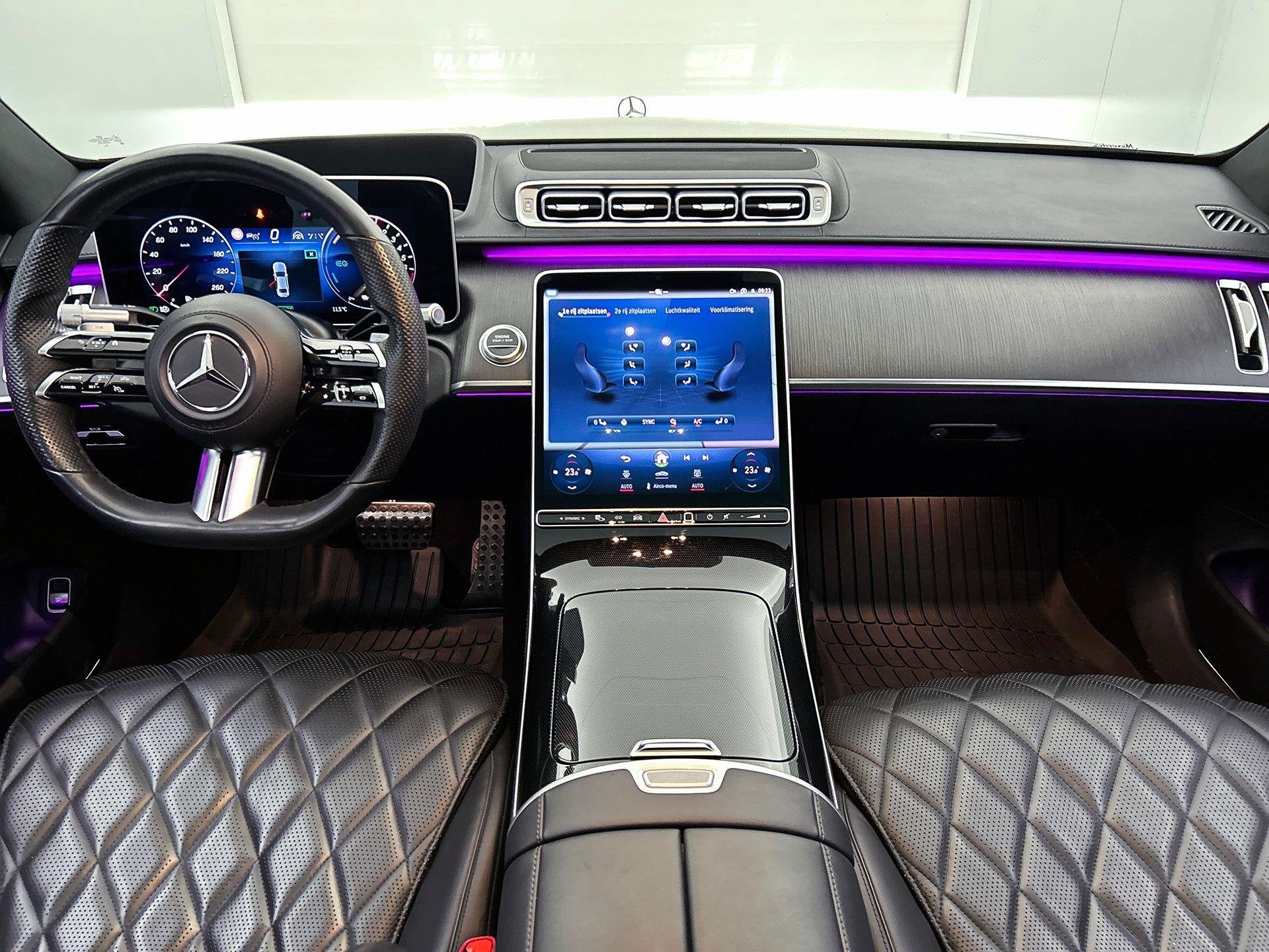 Mercedes-Benz S-klasse 580 e Lang AMG Line | Panoramisch Dak, Auto's, Automaat, Achterwielaandrijving, Gebruikt, Zwart