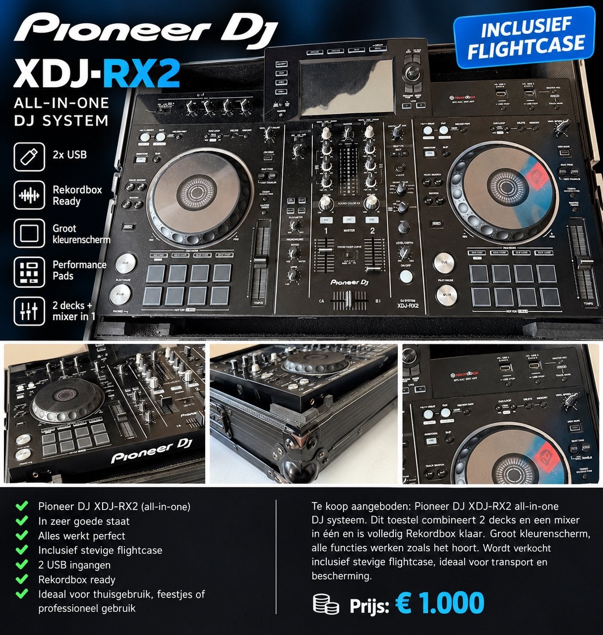 Xdj RX2, Muziek en Instrumenten, Ophalen, Zo goed als nieuw, Pioneer