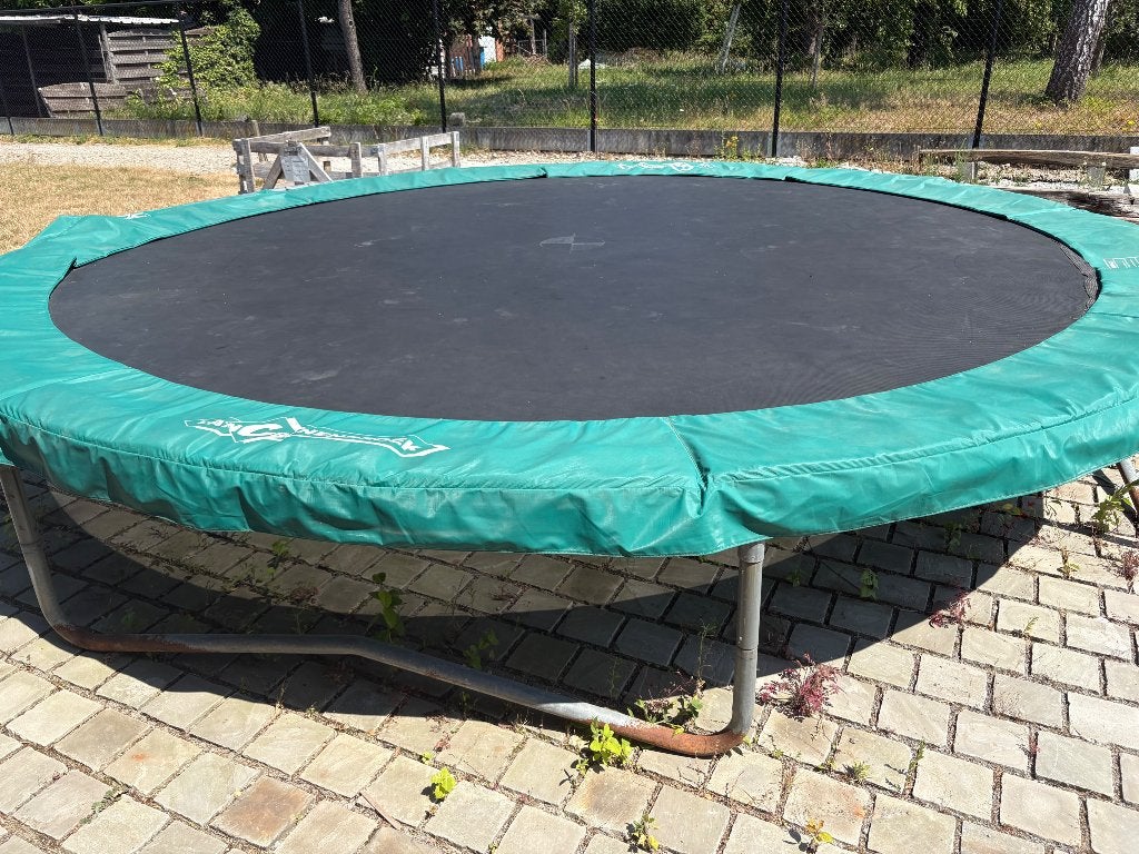 Trampoline 4m + afdekzeil, Ophalen, Gebruikt