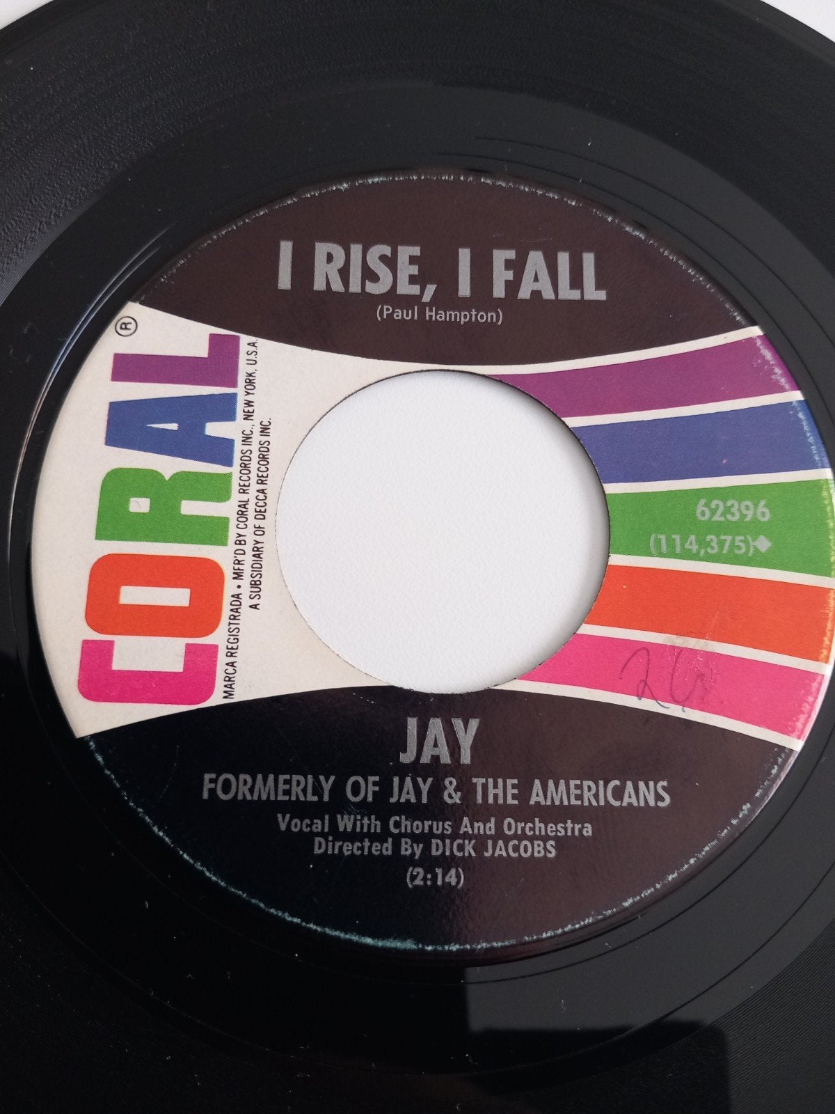 JAY & THE AMERICANS. I RISE I FALL. OLDIES USA 45T, Enlèvement ou Envoi