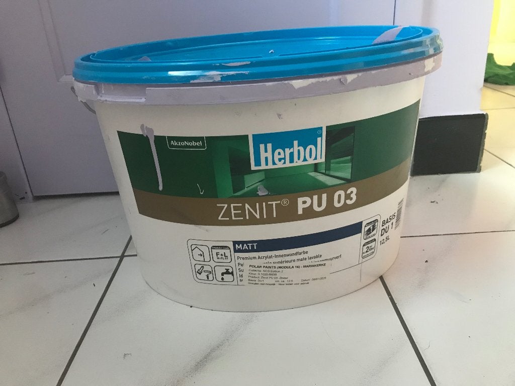 Herbol Zenit Pu03 hoogwaardige matte acrylverf lila binnen!, Doe-het-zelf en Bouw, Ophalen, Gebruikt, Overige kleuren, 5 tot 10 liter