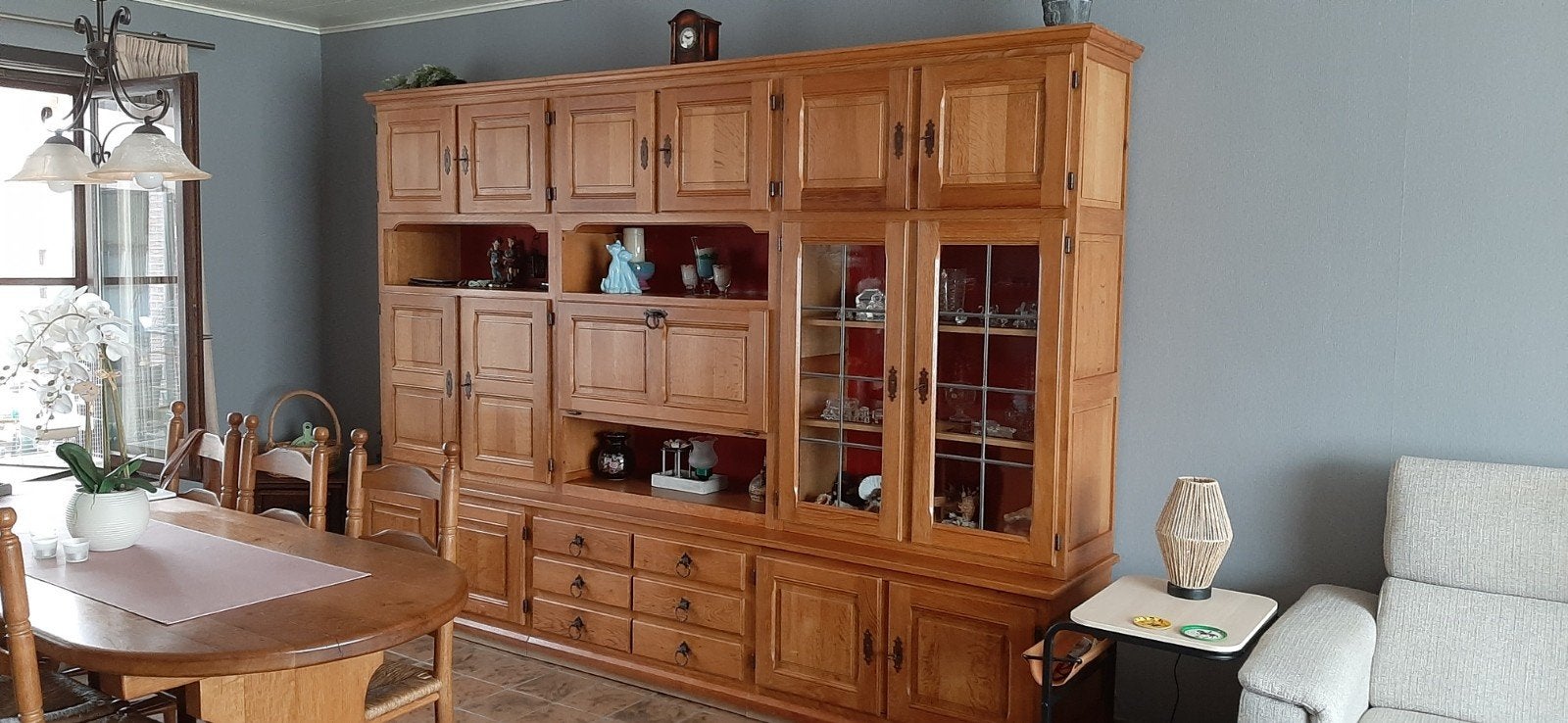 Te Koop Eiken eetkamer, Huis en Inrichting, Kasten | Buffetkasten, Ophalen