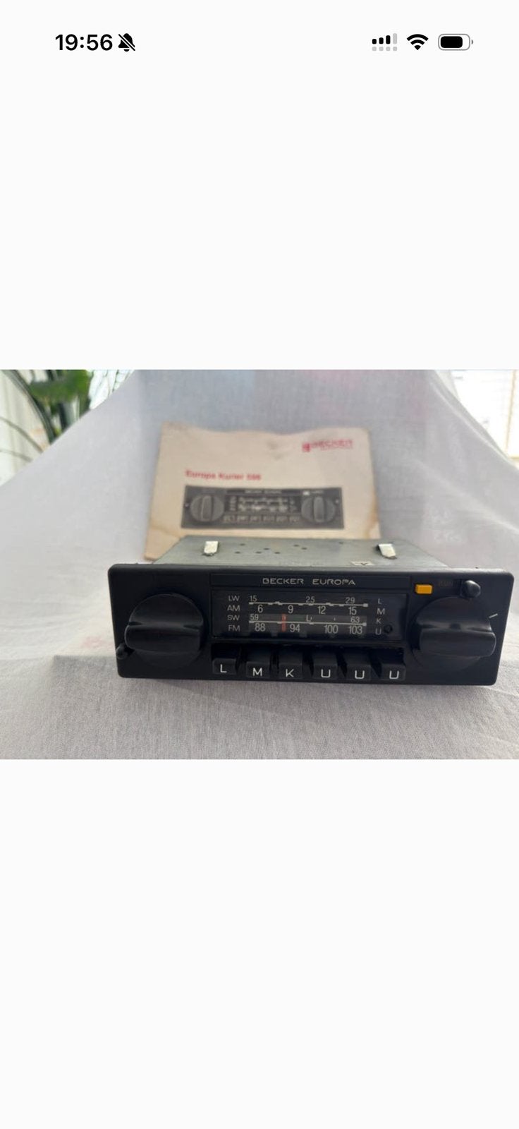 Becker europa radio, Enlèvement, Comme neuf